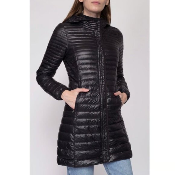 Patagonia Jackets & Blazers - PATAGONIA Black Ultralight Fiona Long Goose Down  Zip Parka Jacket Medium